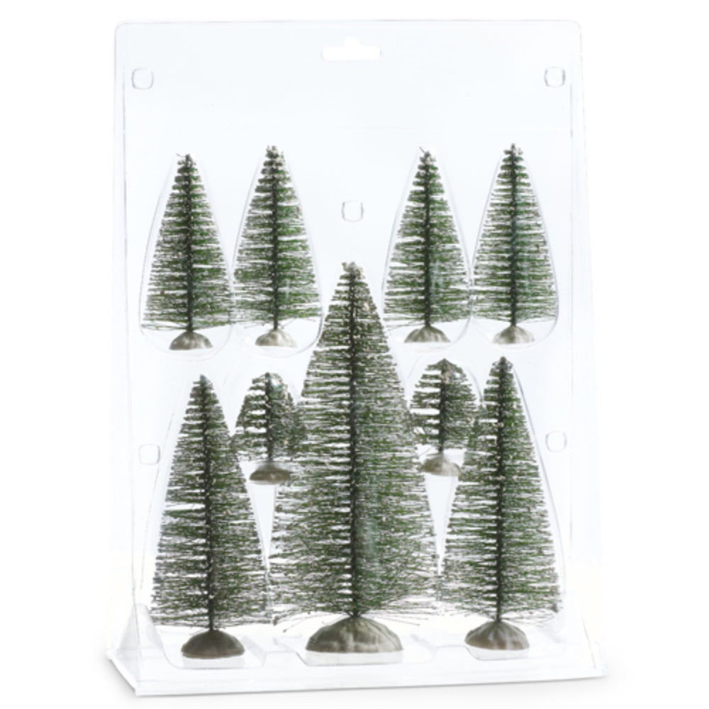 Raz Imports Box of 9 Bottle Brush Trees