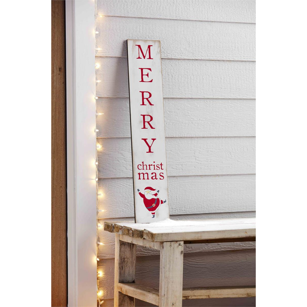 Mud Pie Reversible Halloween/Christmas Wood Porch Sign