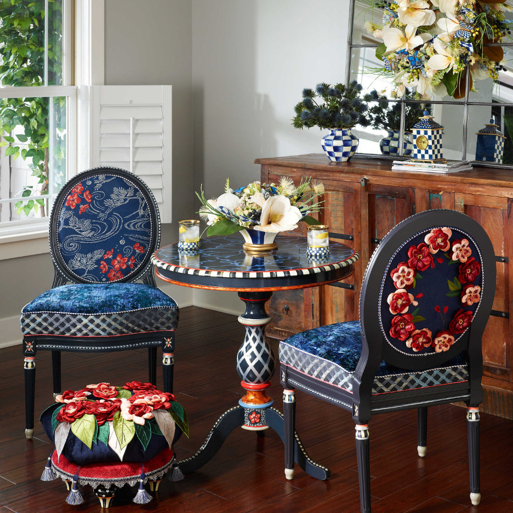 Mackenzie-Childs Royal Check Desk Clock