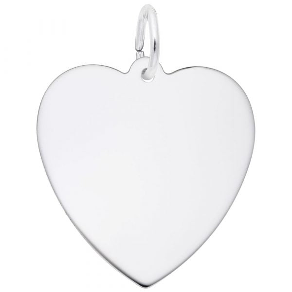 Sterling Silver Medium Classic Heart Charm