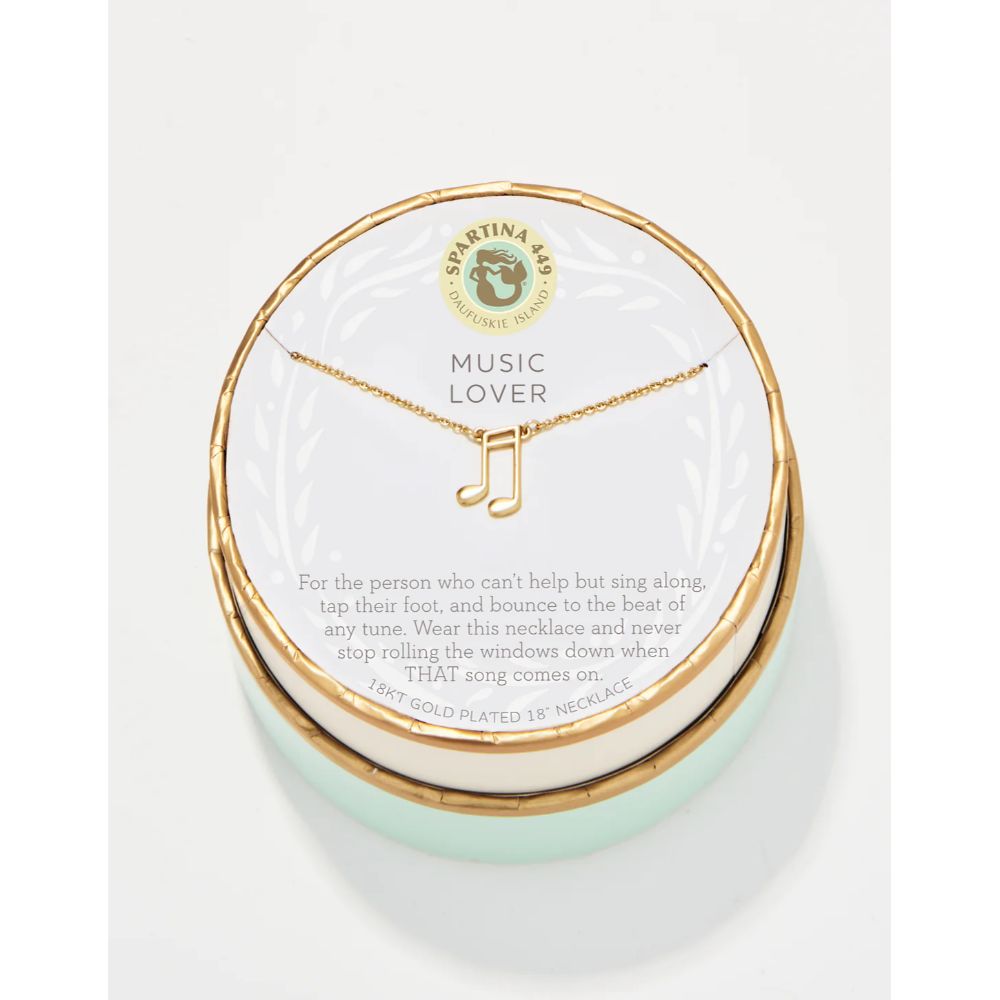 Spartina Sea La Vie 18" Music Lover Note Necklace