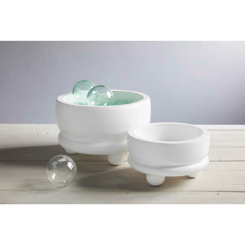 Mud Pie White Footed Bowl Set