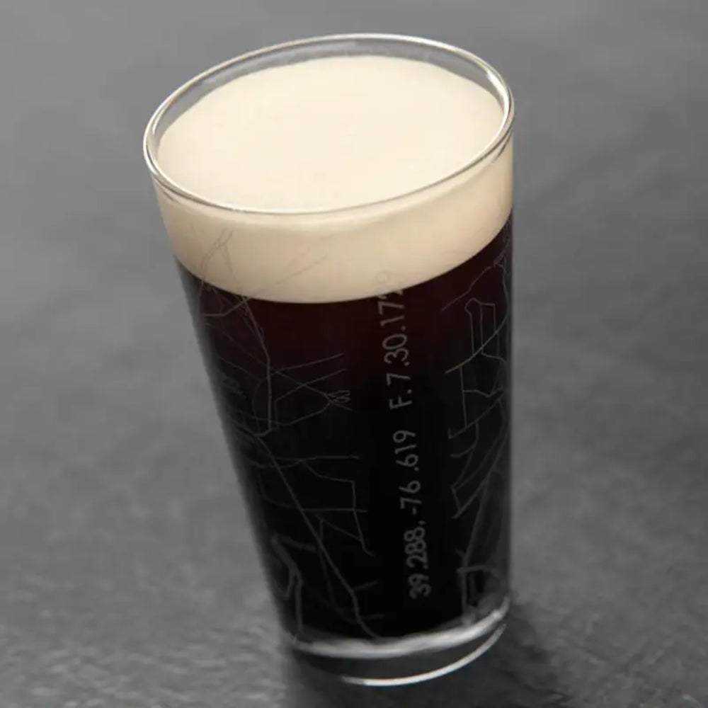 Well Told Baltimore Maryland Map Pint Glass