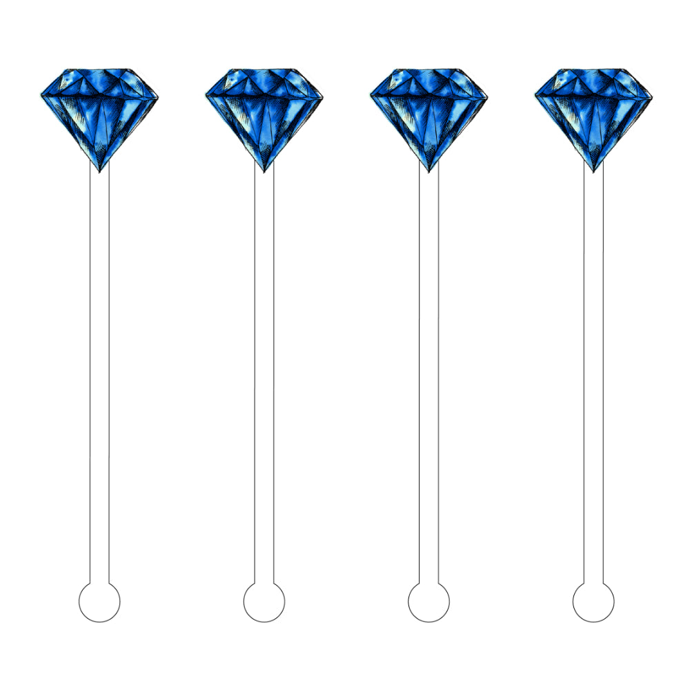 Azul Diamond Acrylic Stir Sticks- Set of 4 – Smyth Jewelers