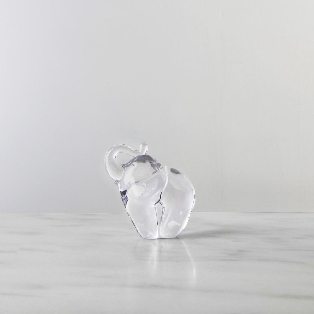 Simon Pearce Glass Elephant