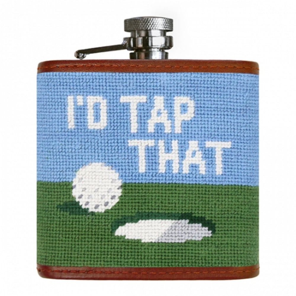 Smathers & Branson I'd Tap That Needlepoint Flask