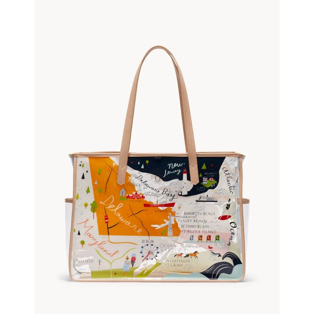 Spartina Bay Dreams Clear Beach Tote