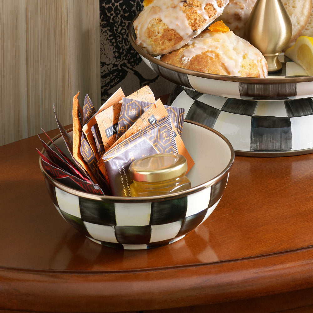 MacKenzie-Childs Courtly Check Enamel Everyday Bowl