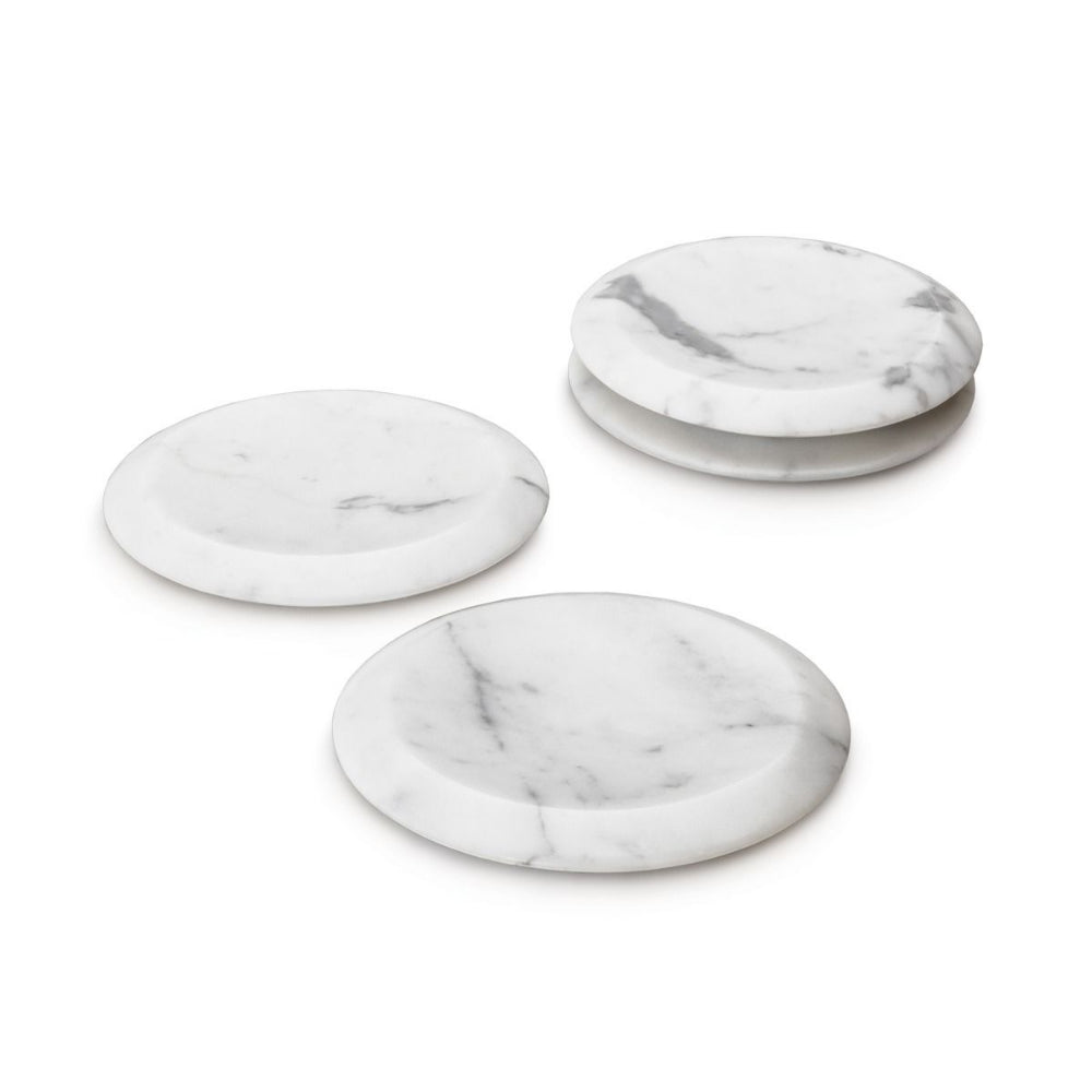 Simon Pearce White Marble Coasters in Gift Box- Set of 4