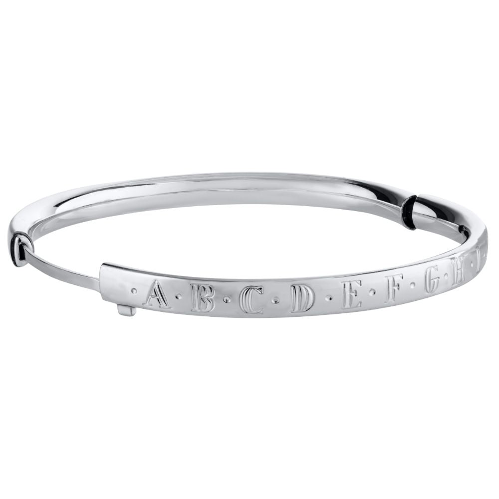 Children's Sterllng Silver ABC Bangle Bracelet