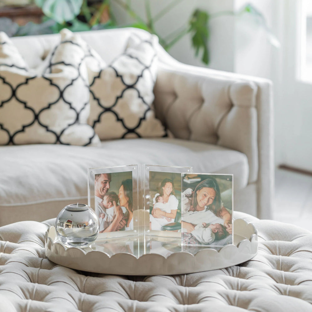 Addison Ross Large Round Scalloped Tray