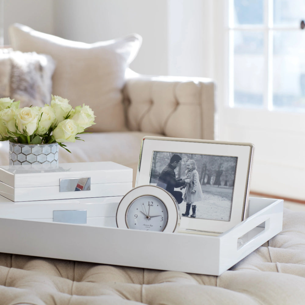 Addison Ross White Large Lacquered Ottoman Tray