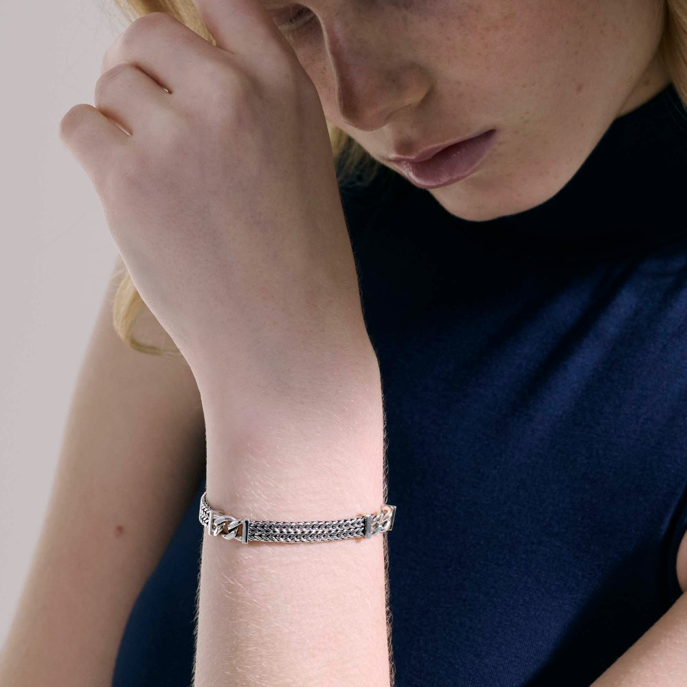 John Hardy Silver Chain Station Bracelet