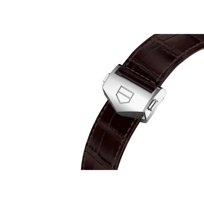 Tag Heuer Carrera 42mm Automatic Chronograph w/Fly Back - Grey/Brown Leather