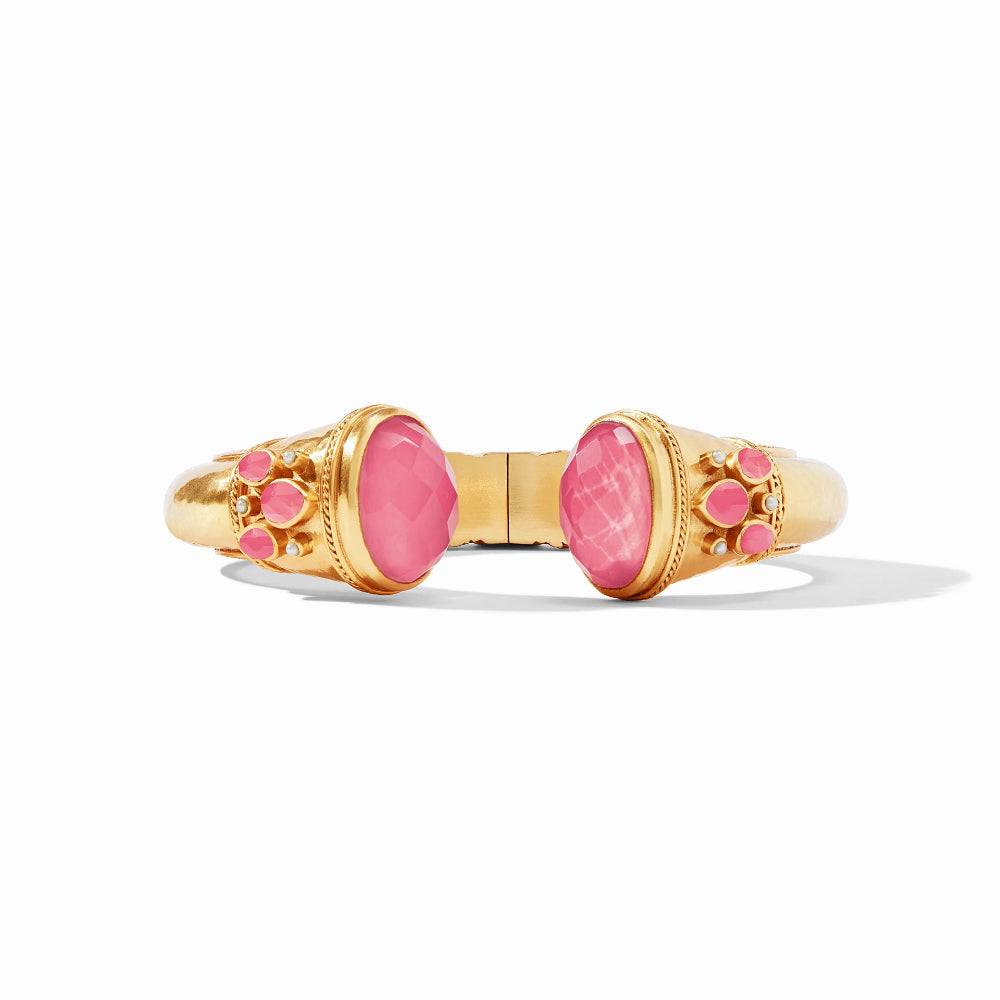 Julie Vos Gold Cannes Cuff-Iridescent Peony Pink