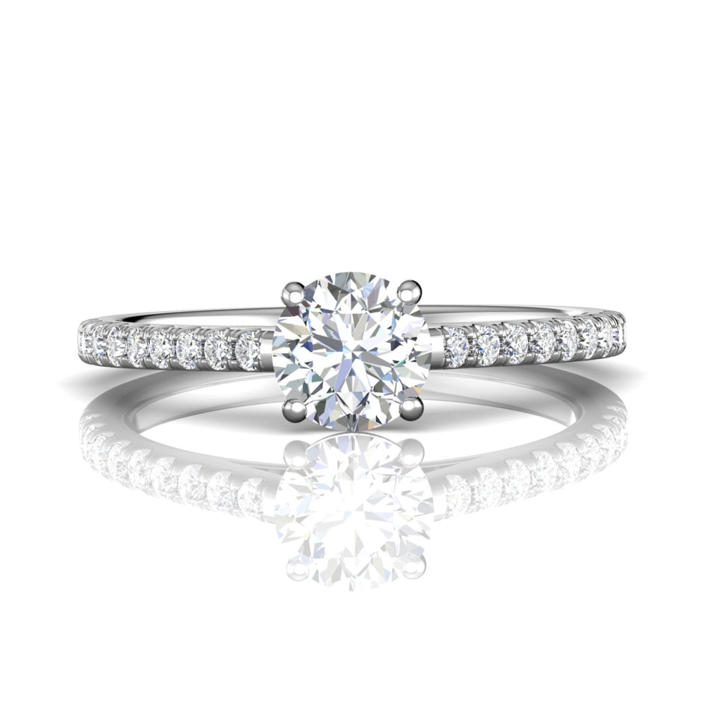 Martin Flyer FlyerFit Micropave Engagement Ring - 6.5mm Center