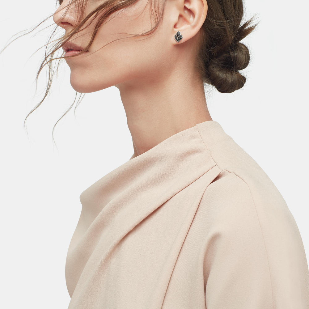 John Hardy Legends Naga 13x9.5mm Black Sapphire Stud Earring