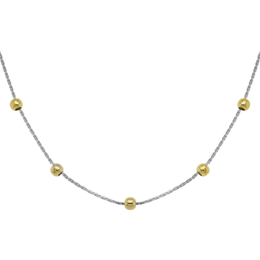 14k Two-Tone Beaded Chain 18 – Smyth Jewelers
