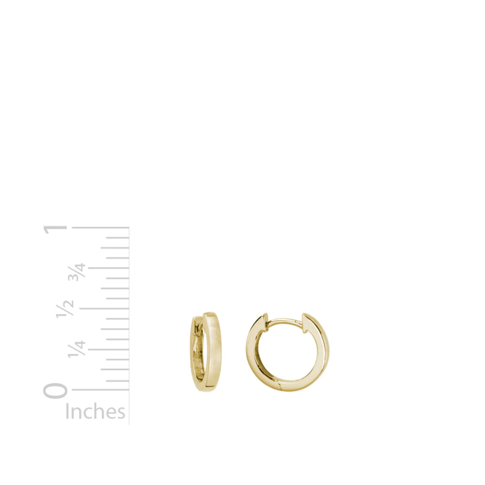 14k Gold Square Edge Hoop Earrings