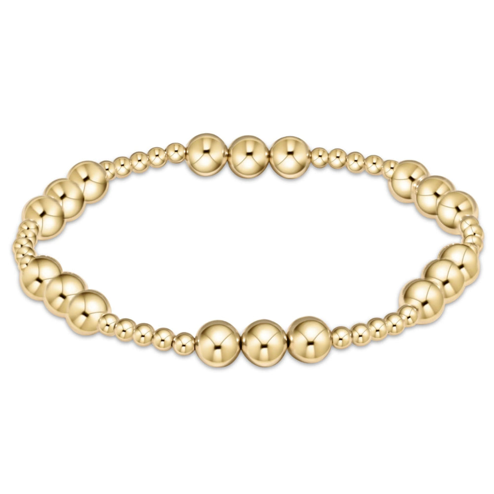 enewton 7.25" extends Classic Joy Pattern Bead Bracelet - Gold