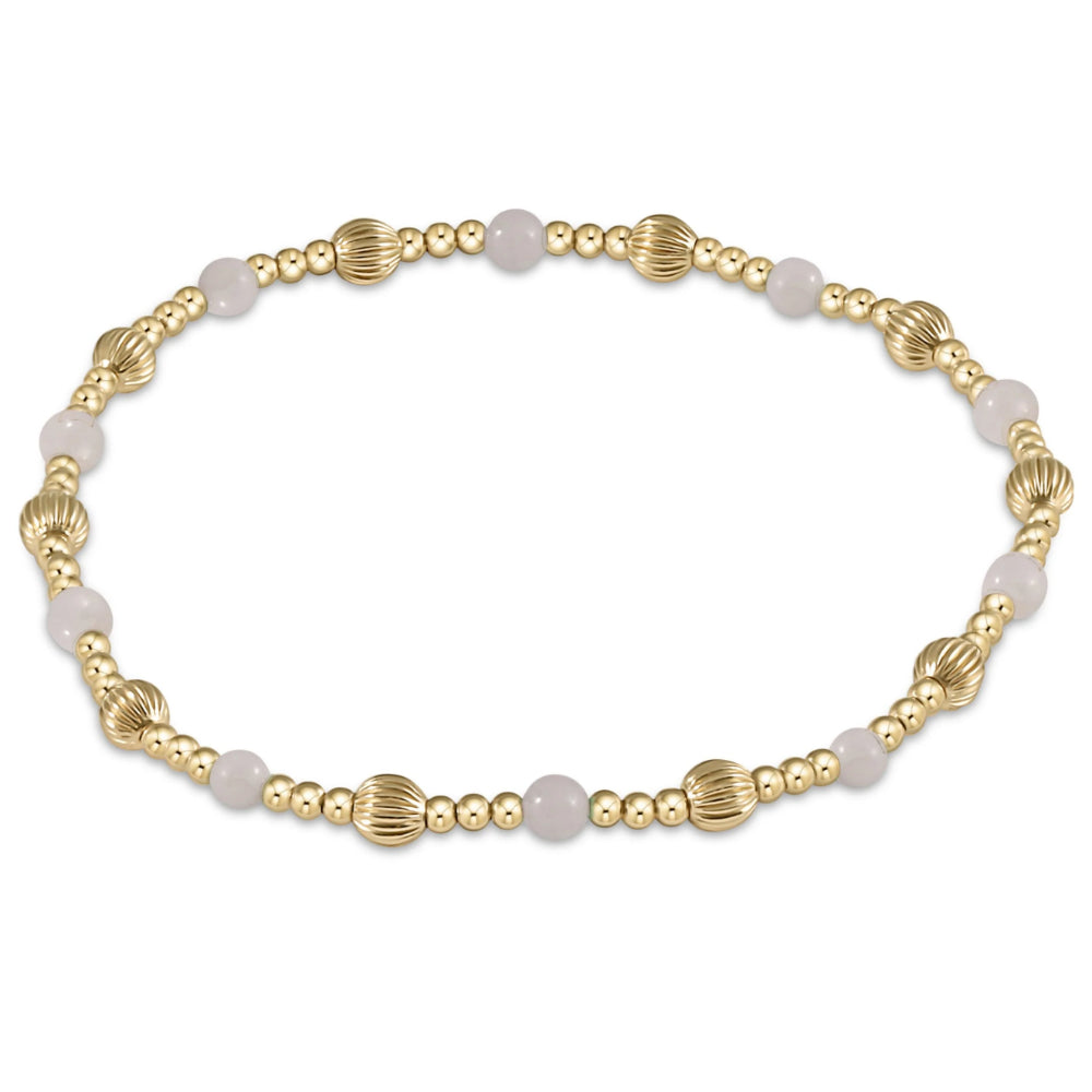 enewton 6.25" Dignity Sincerity Gemstone 4mm Bead Bracelet- Moonstone