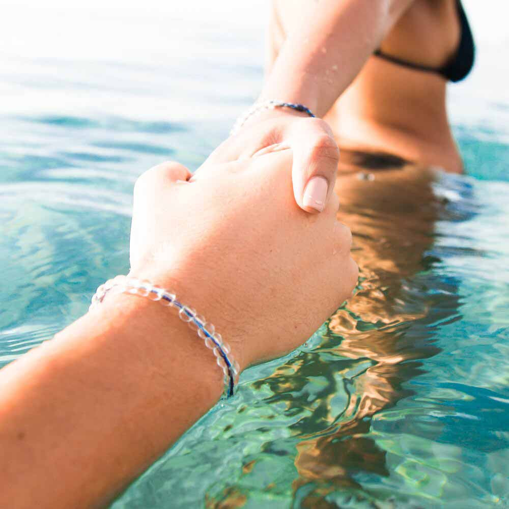 4Ocean Whale Light Blue & Purple Beaded Bracelet