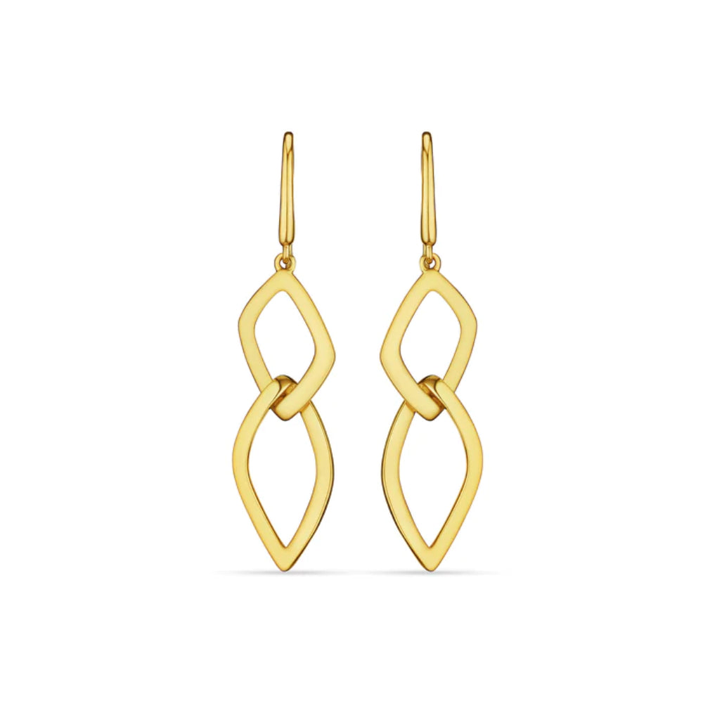 Judith Ripka 14k Selvaggia Double Link Drop Earrings