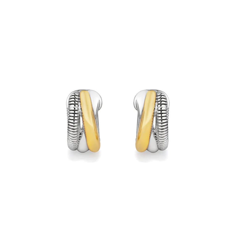 Judith Ripka Eternity Highway Huggie Hoop Earrings