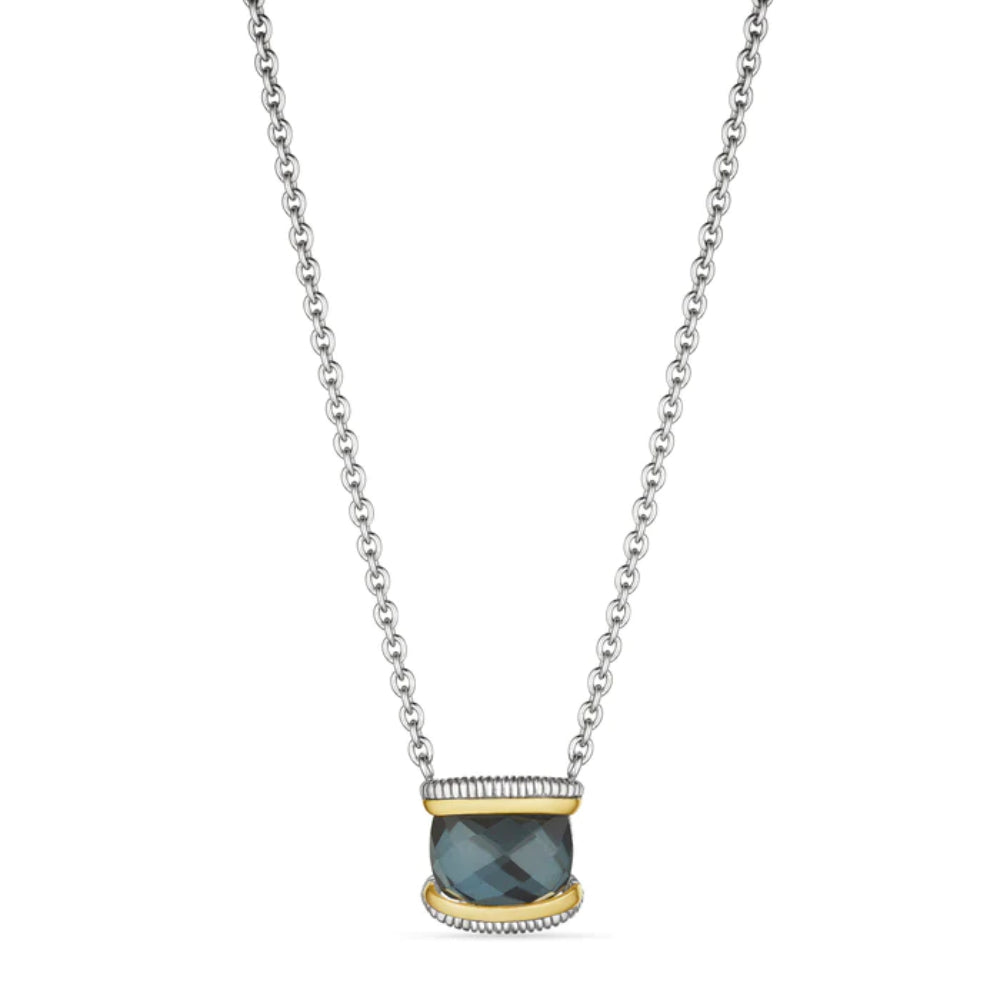 Judith Ripka Eternity Two-Tone Gemstone Pendant Necklace
