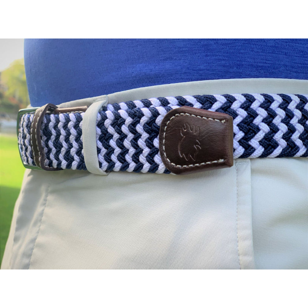 Roostas The Cape Cod Two Toned Woven Stretch Belt