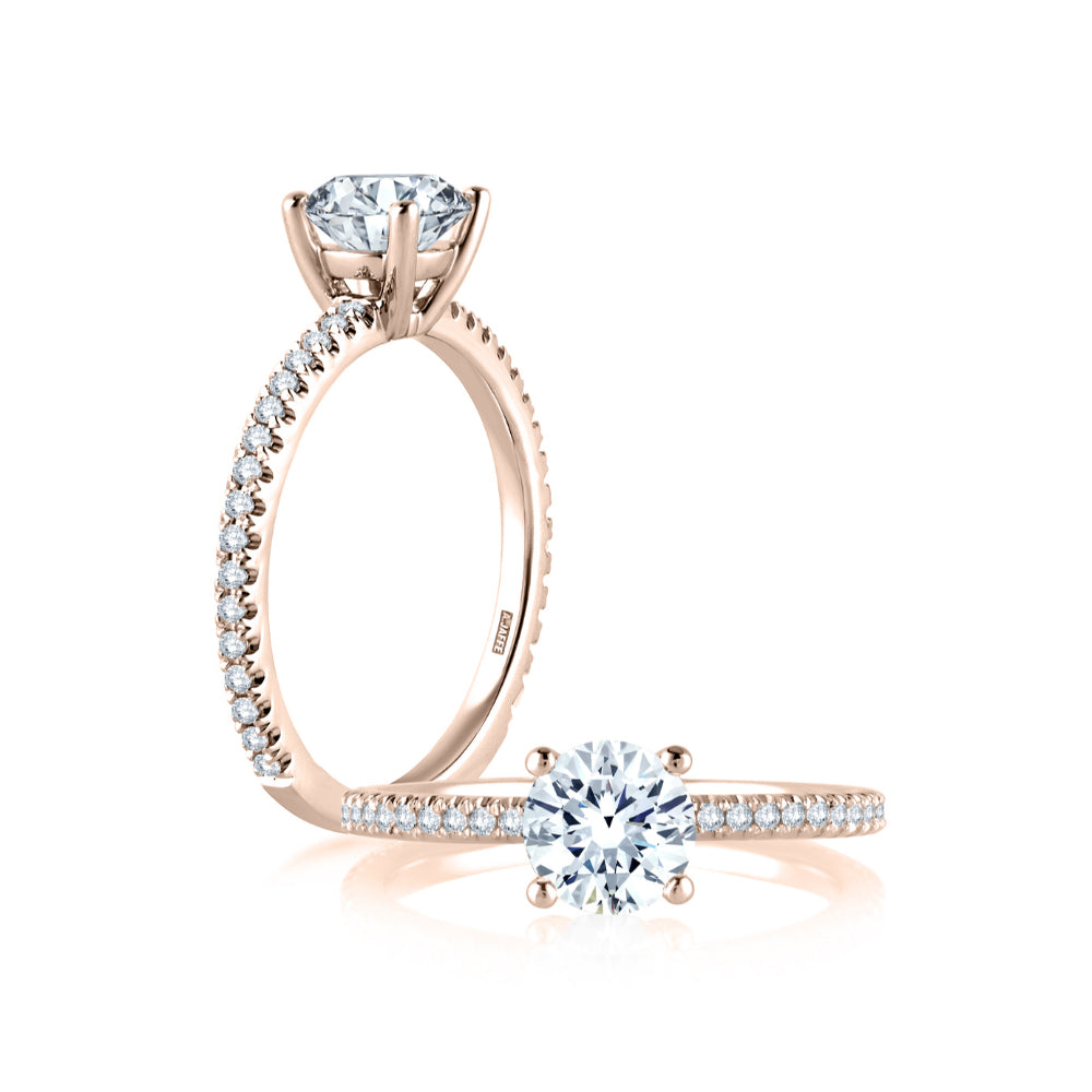 A. JAFFE Classic Micro Pave Engagement Ring