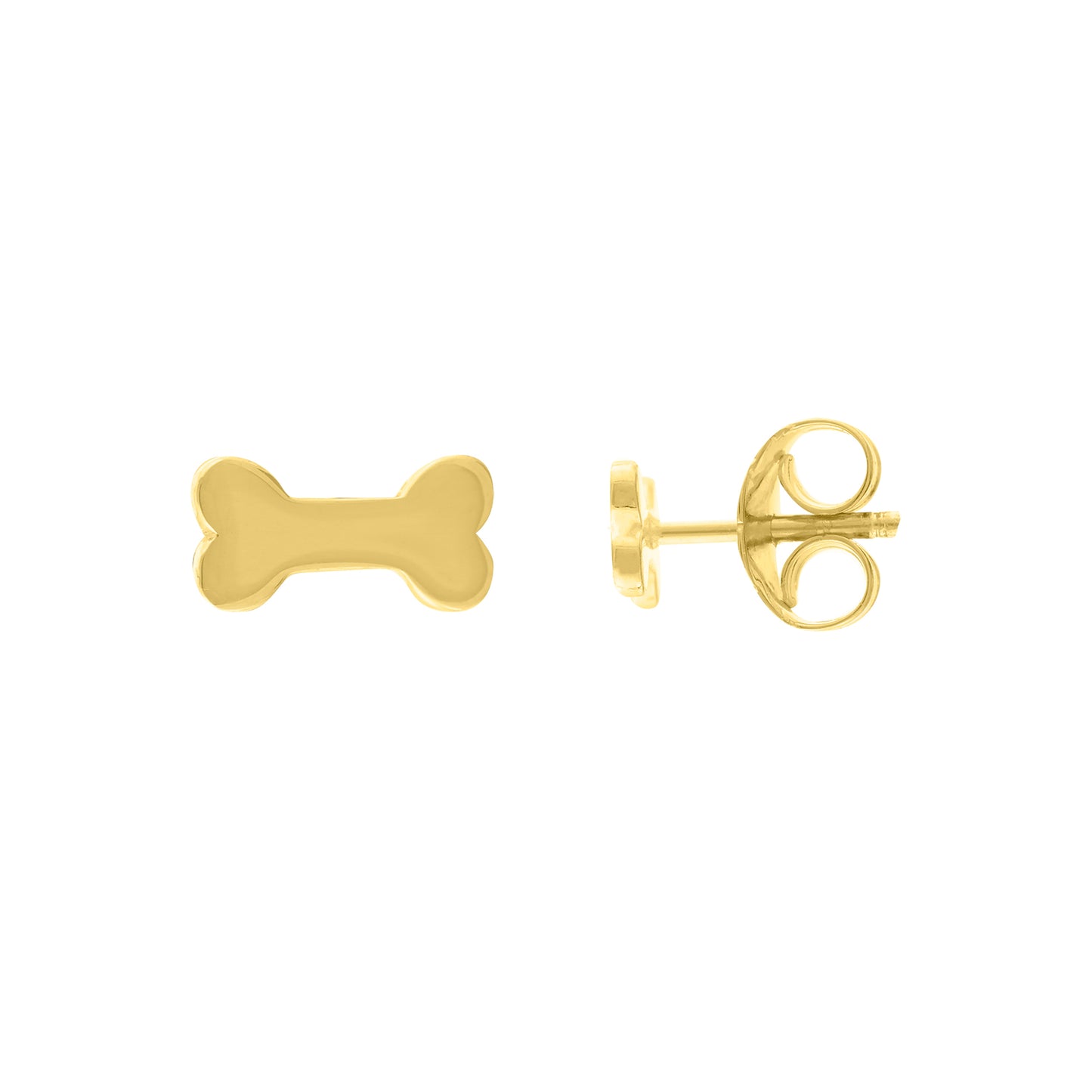 14k Dog Bone Stud Earrings