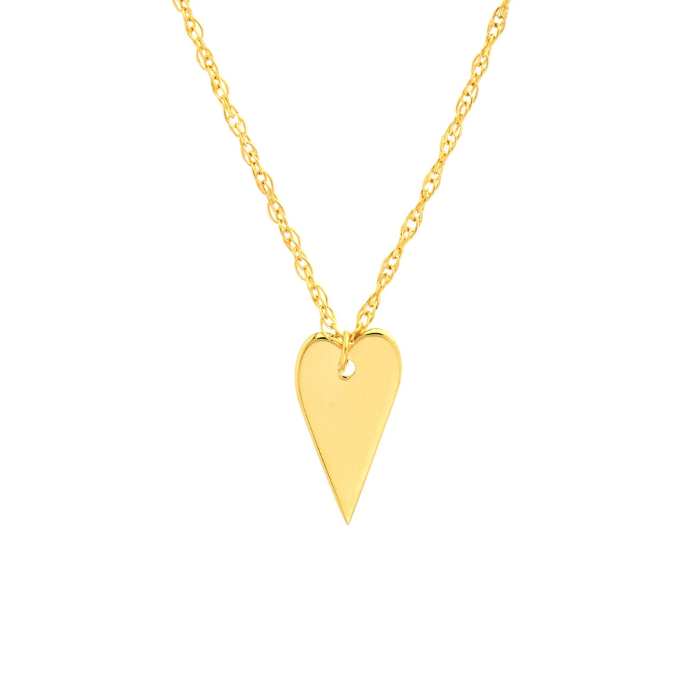 14k Gold Heart Pendant Necklace