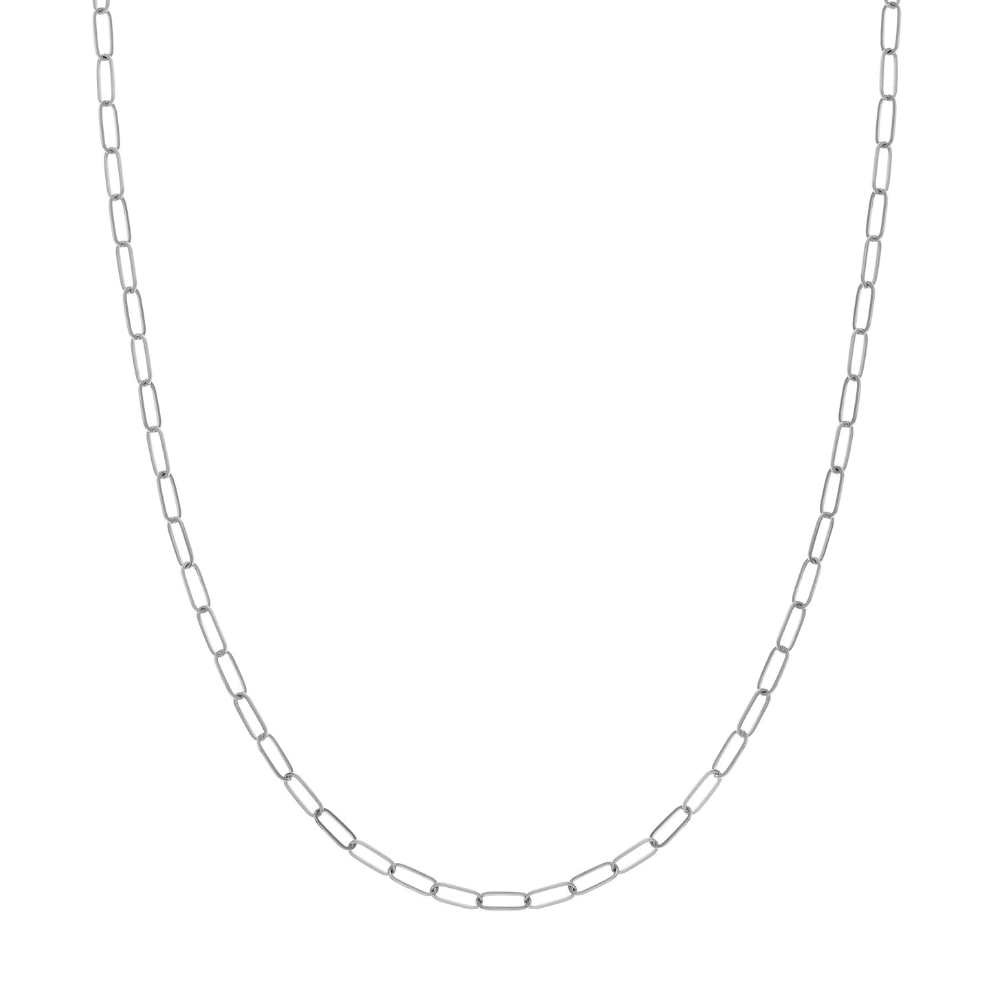 14k Gold Paper Clip Chain Necklace