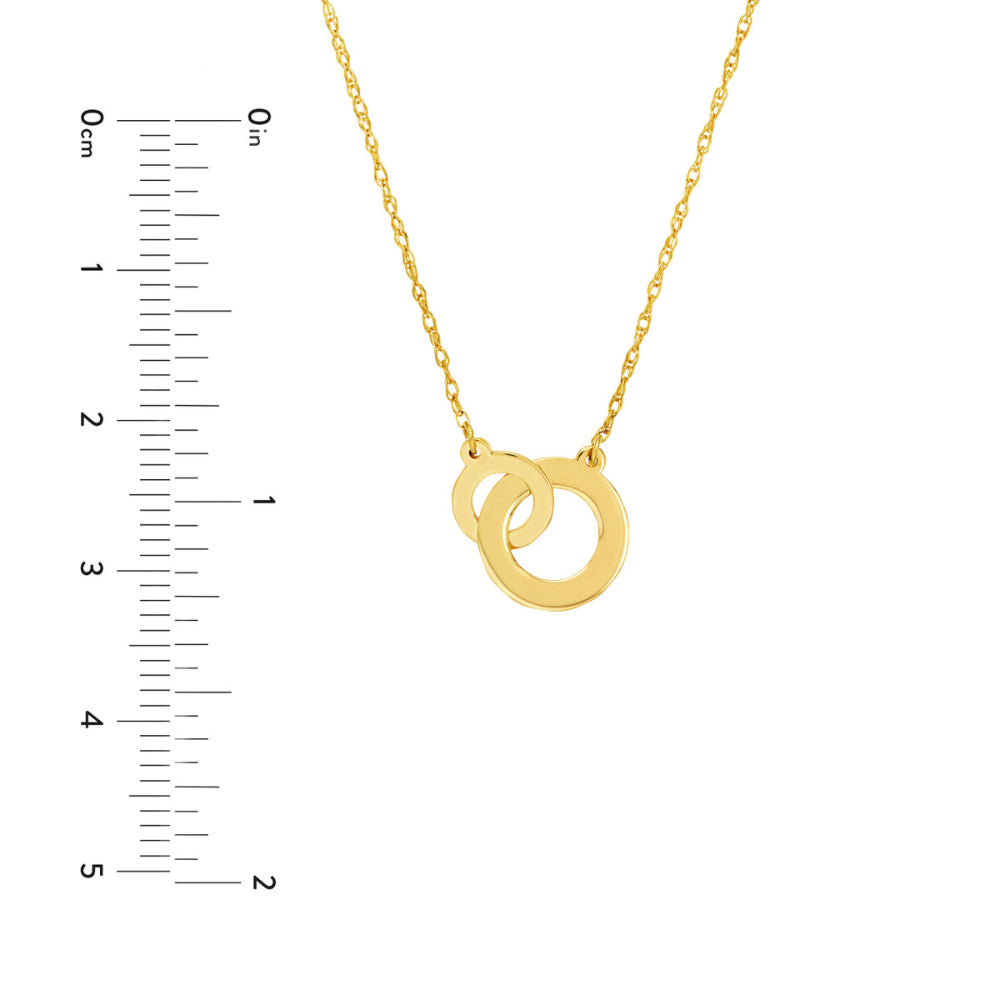 14k Gold Interlocked Circles Necklace
