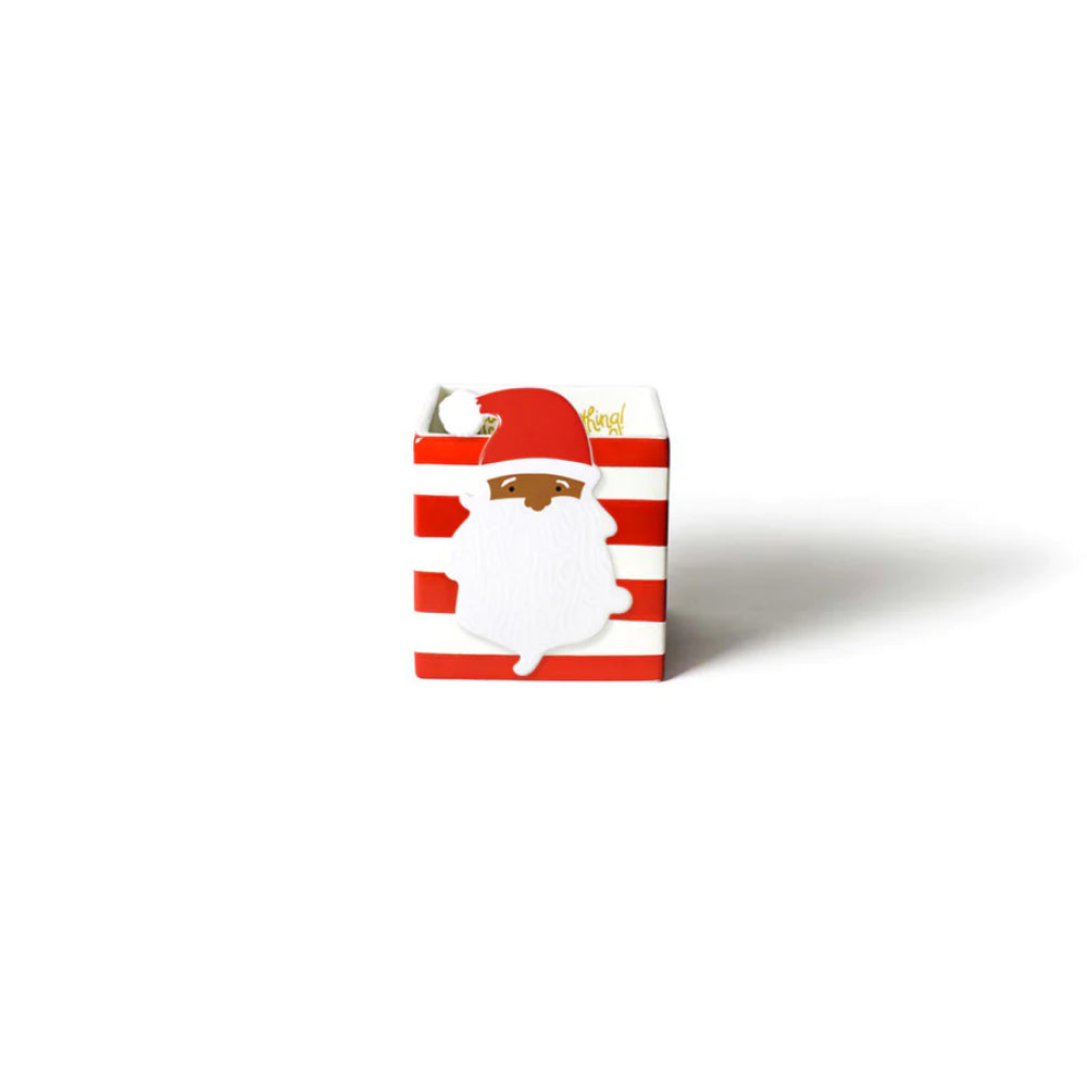 Happy Everything Red Stripe Mini Nesting Cube- Medium