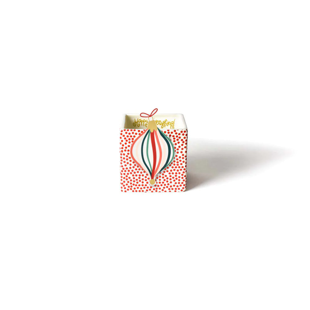 Happy Everything Red Small Dot Mini Nesting Cube- Small