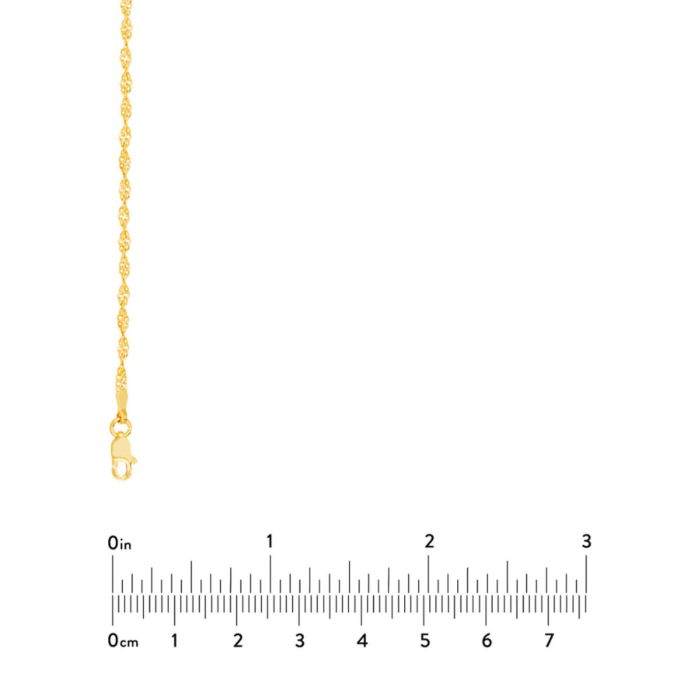 14k Yellow Gold Diamond Cut Chain 16"