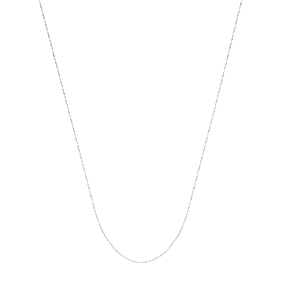 14kt White Gold Box Chain, 20 inches