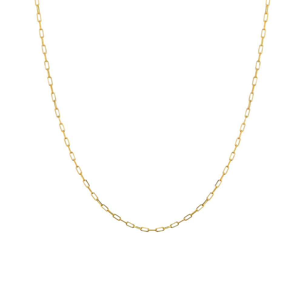 14k Yellow Gold Paperclip Chain Necklace
