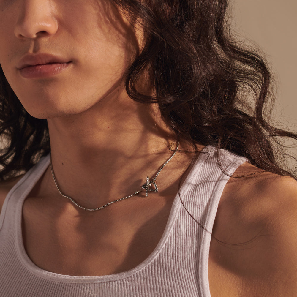 John Hardy Manah Heart Toggle Necklace