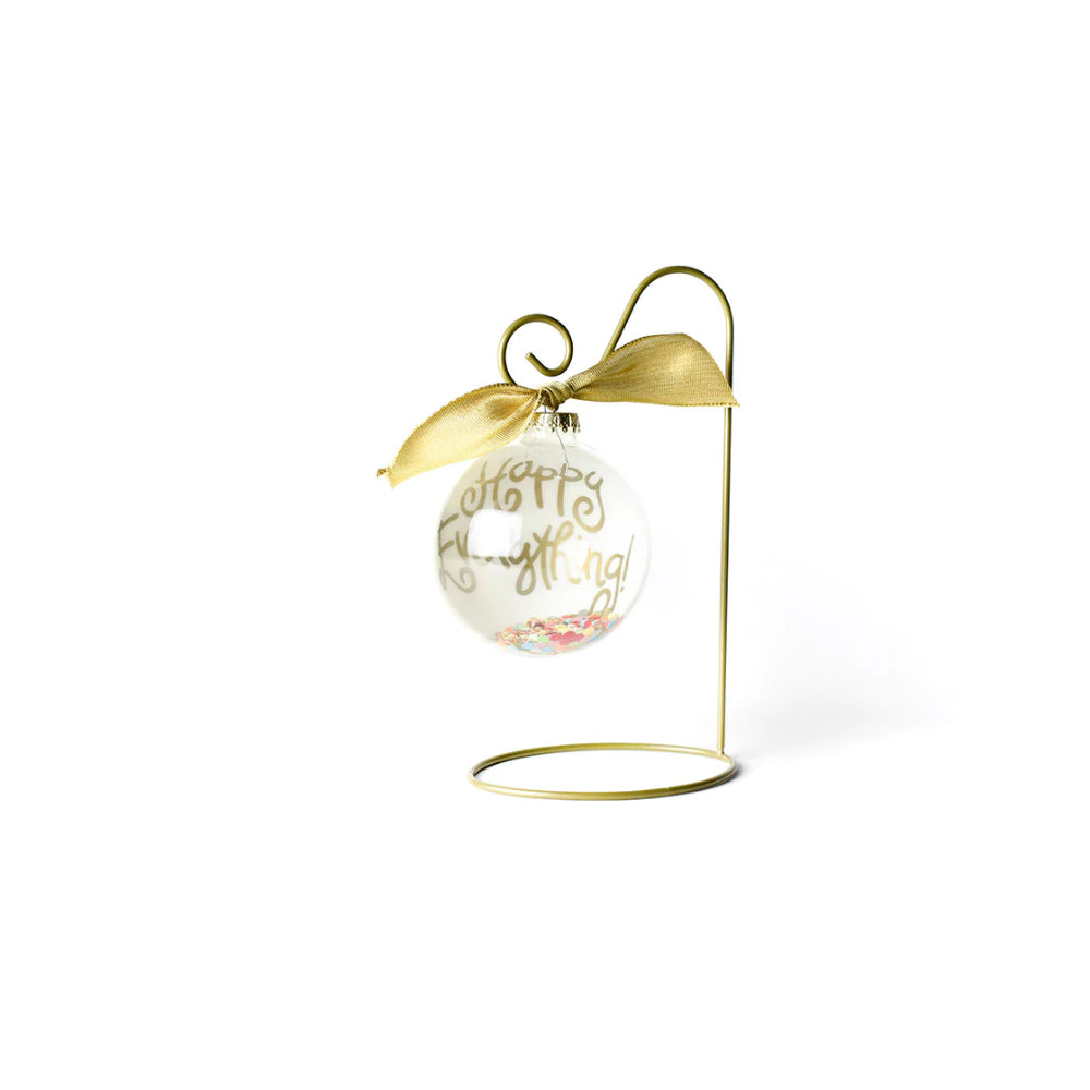 Happy Everything Gold Swirl Ornament Stand