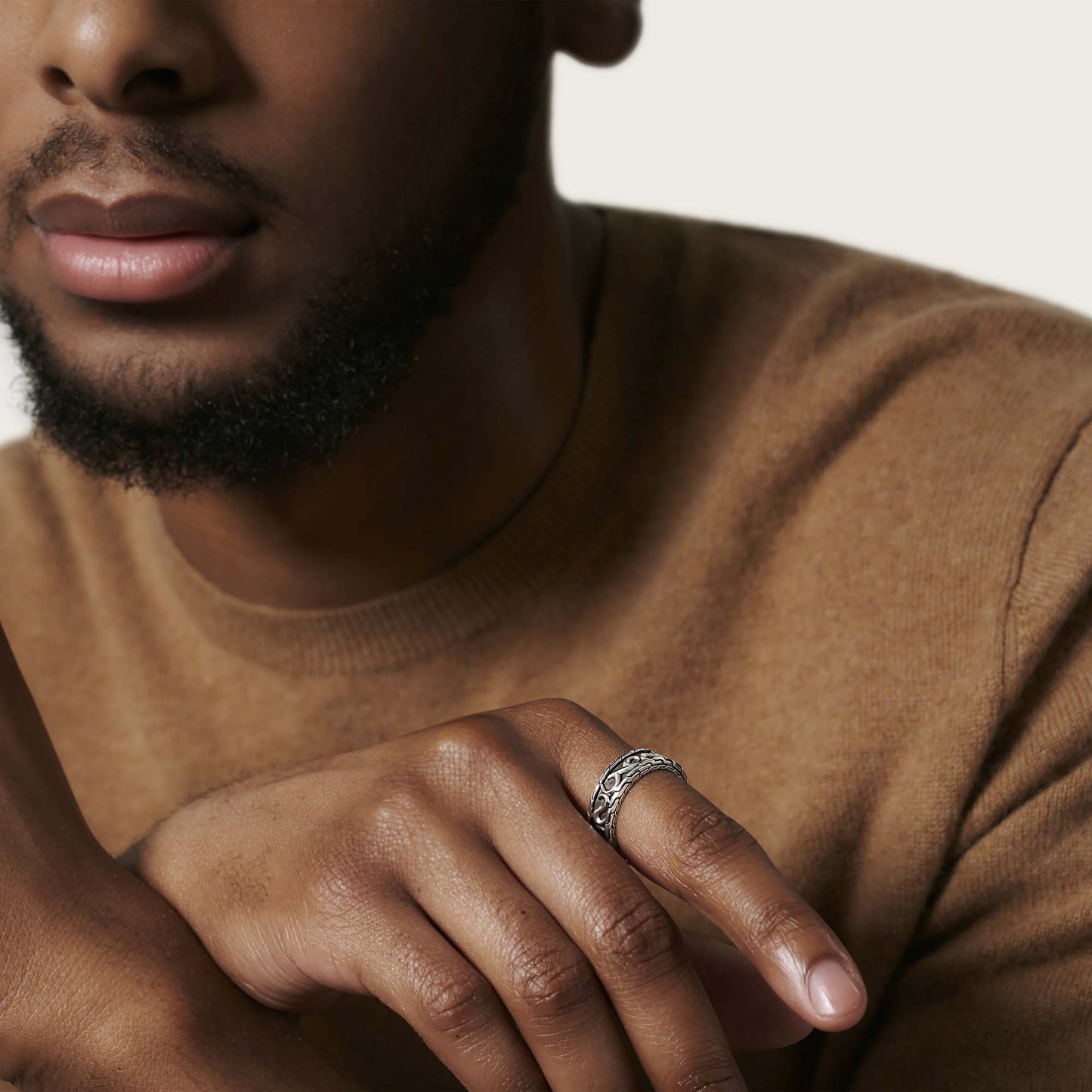 John Hardy Gents Classic Chain Keris Dagger 7MM Ring