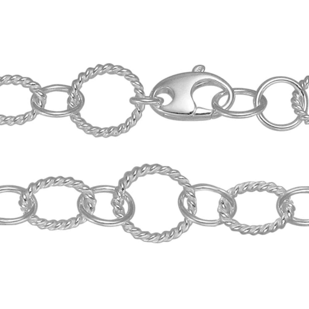 Sterling Silver Circle Links Bracelet