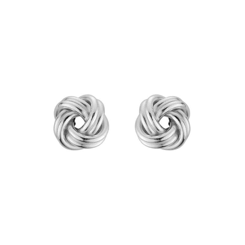 Sterling Silver Love Knot Earrings