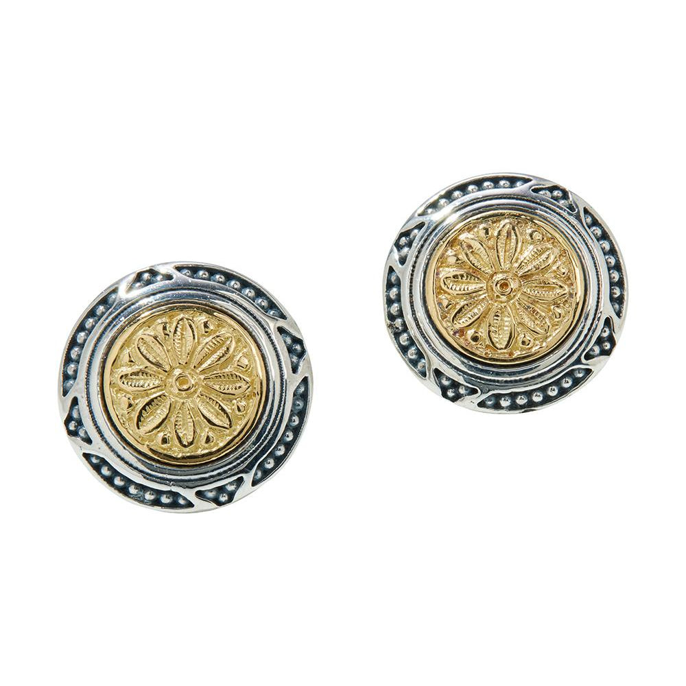 Konstantino Dome Two-Tone Stud Earrings