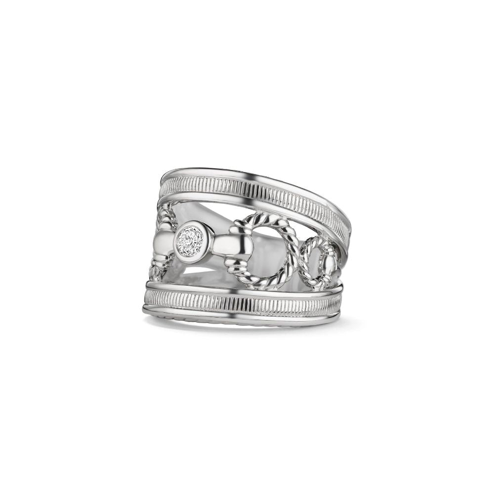 Judith Ripka Vienna Single Stone with Diamonds