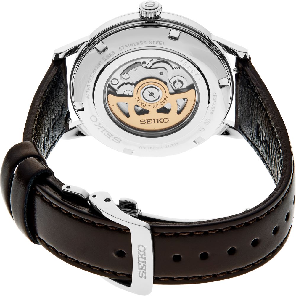 Seiko Presage Cocktail Time Brown Dial, Brown Leather Strap SRPJ17