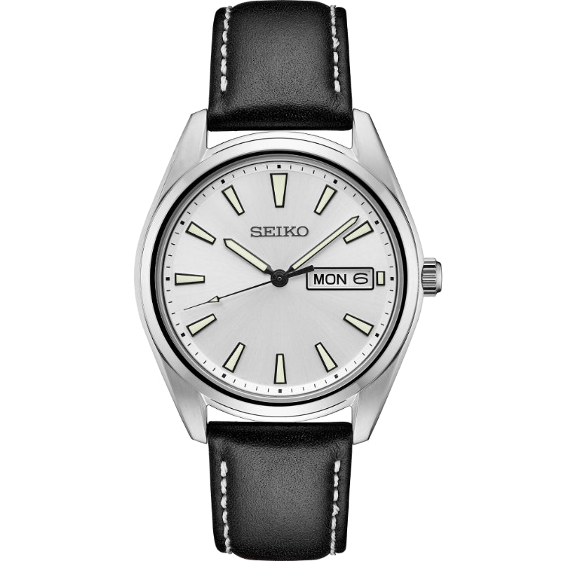 seiko day date silver
