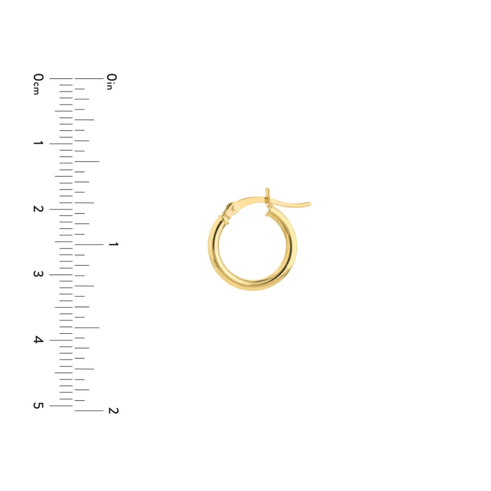 14k Gold Polished Hoop Earrings